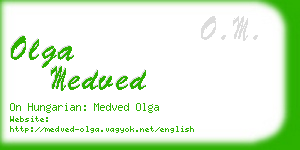 olga medved business card